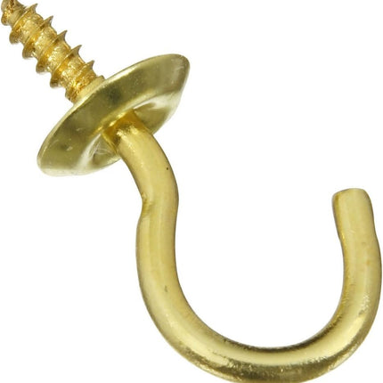 National Hardware N200-303 2021 Cup Hooks - Solid Brass in Brass , 3/4" , 50 piece