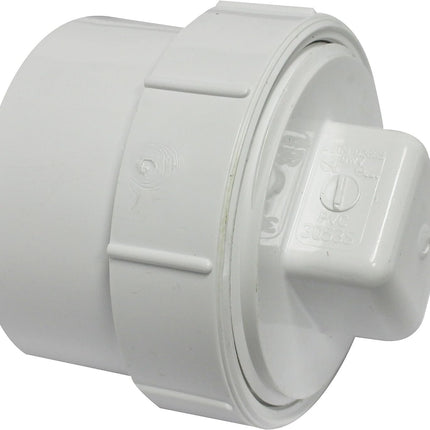 Canplas 193703AS PVC Female Cleanout Adapter with Plug, 3-Inch, White