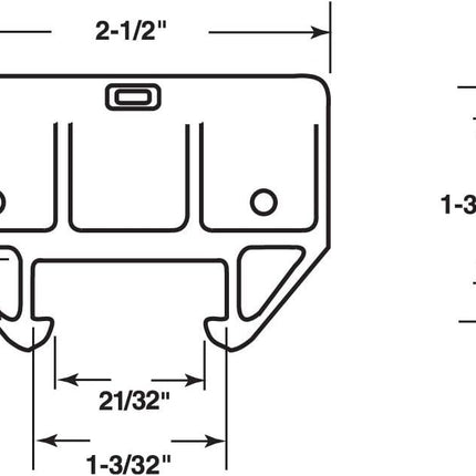 Prime-Line R 7152 Orange, Plastic Drawer Track Guide Kit (2 Pack)