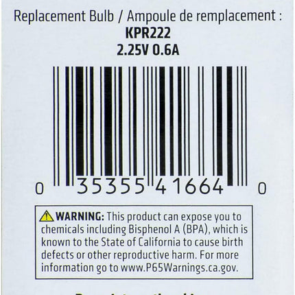 Dorcy 2AA-2.25-Volt, 0.6A Krypton Replacement Bulb, 2-Pack (41-1664)