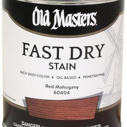 1 qt Old Masters 60404 Red Mahogany Old Masters Oil-Based Fast Dry Wood Stain