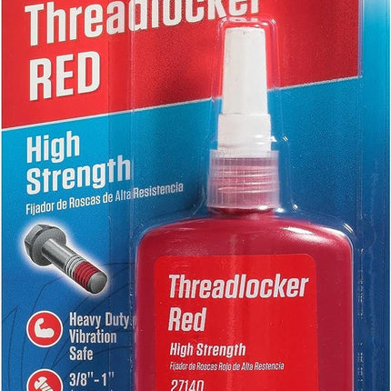 Permatex 27005 High Strength Threadlocker Red Gel Squeeze, 5 g