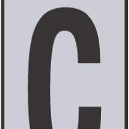 Hy-Ko RV-15/C Reflective Letter with C Sign, 1.25", Black