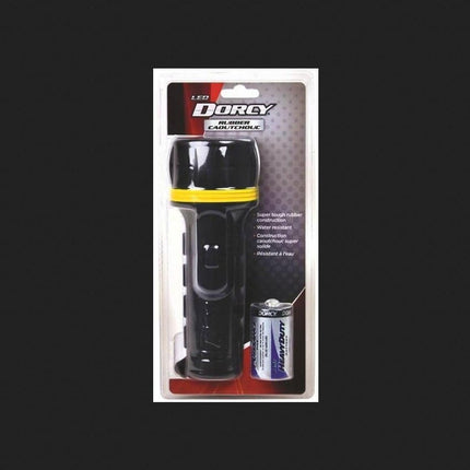 Dorcy 1D LED Rubber Value Flashlight, Black (41-2965)