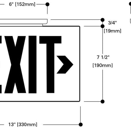 SURE-LITES LED Exit Sign, White Emergency Exit Light with Red or Green Letters, Single or Double Sided, AC Only, 120-277V